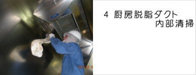 厨房脱脂ダクト内部清掃
